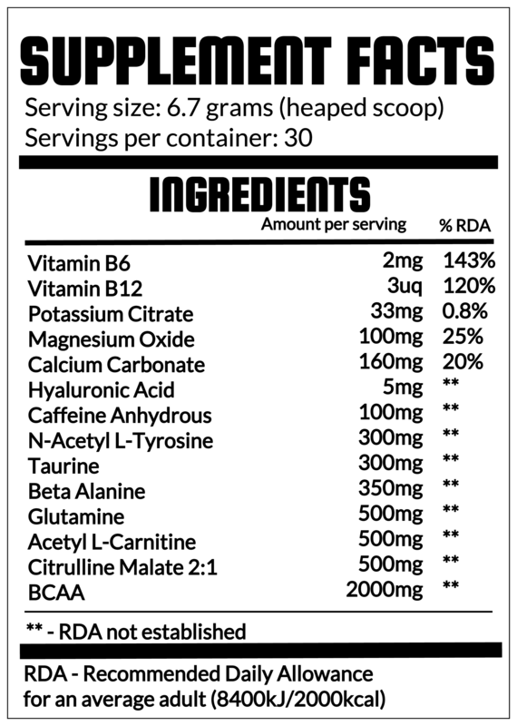 QRP Nutrition BAD ASS GIRL Pre-workout 200g image 1