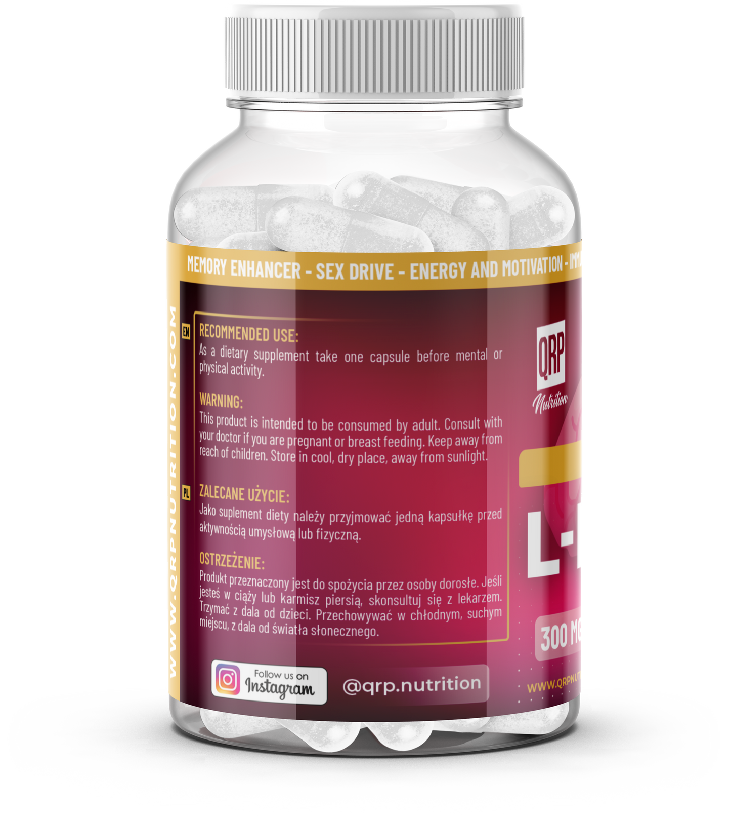 QRP Nutrition L-Dopa Mucuna Pruriens (90caps) image 2