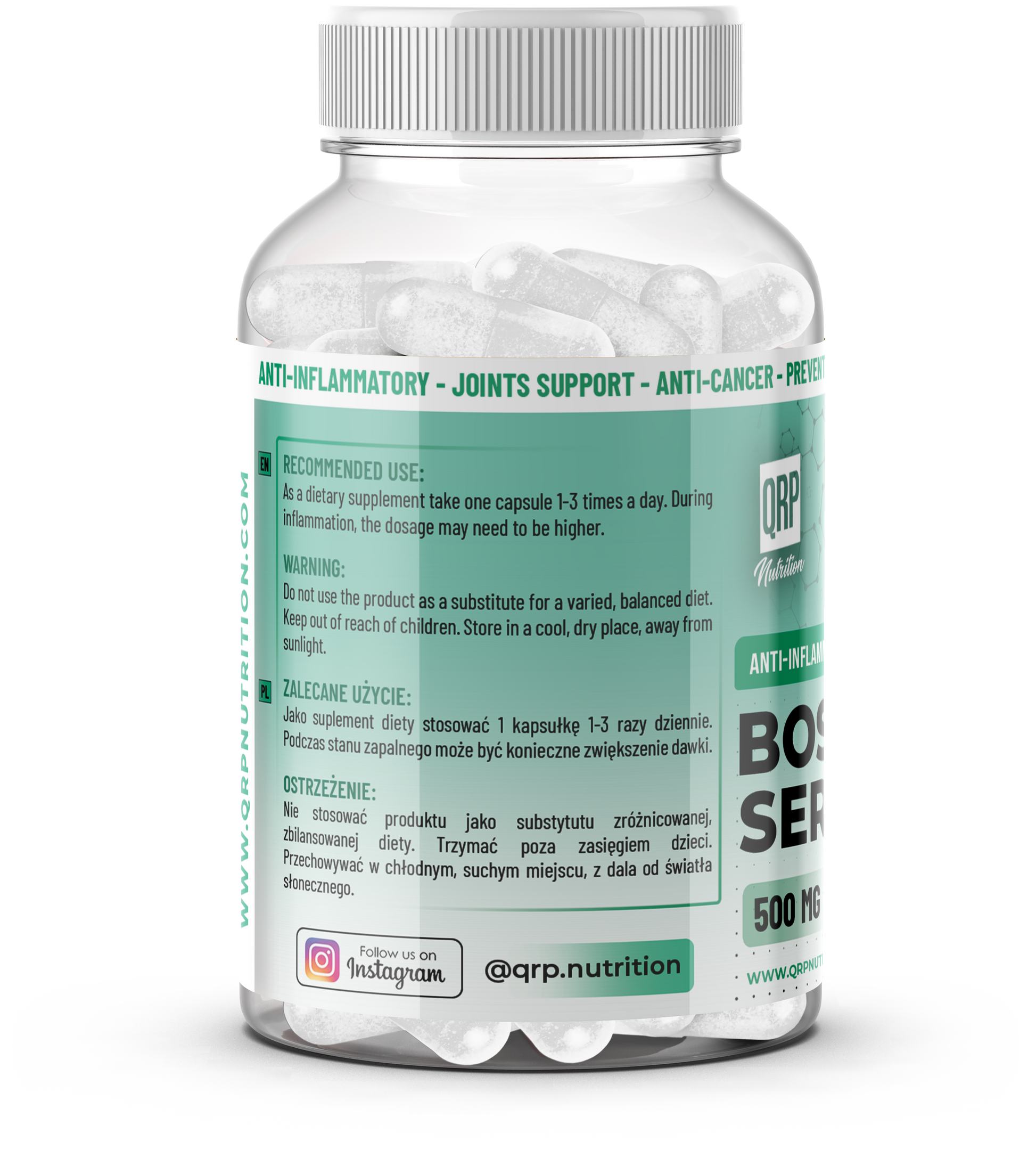 QRP Nutrition Boswellia Serrata 60 capsules 500mg image 3