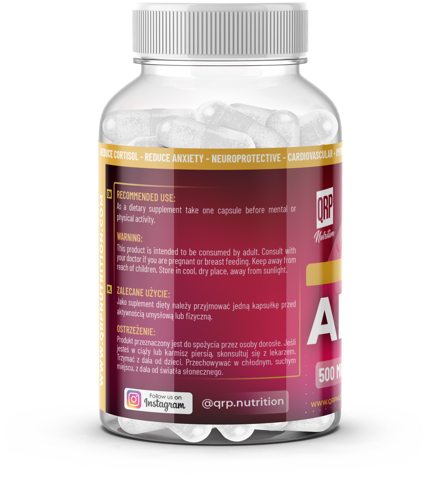 QRP Nutrition ALCAR 500mg 100 veggie capsules image 2