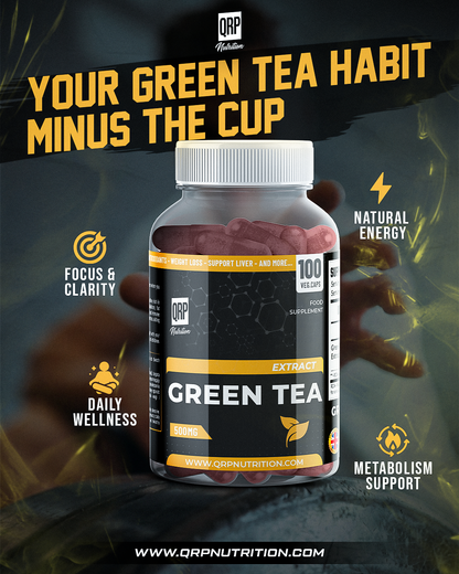 QRP Nutrition GREEN TEA extract 500mg 100caps