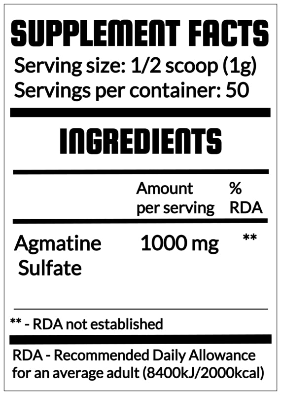 QRP Nutrition Agmatine Sulfate (unflavoured) image 2