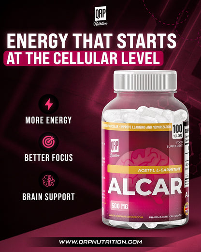 QRP Nutrition ALCAR 500mg 100 veggie capsules