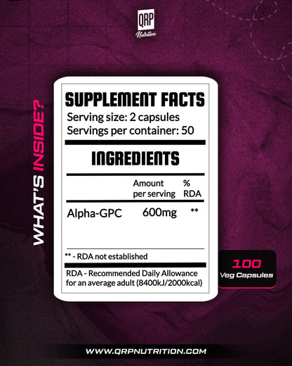 QRP Nutrition ALPHA-GPC (100capsules)