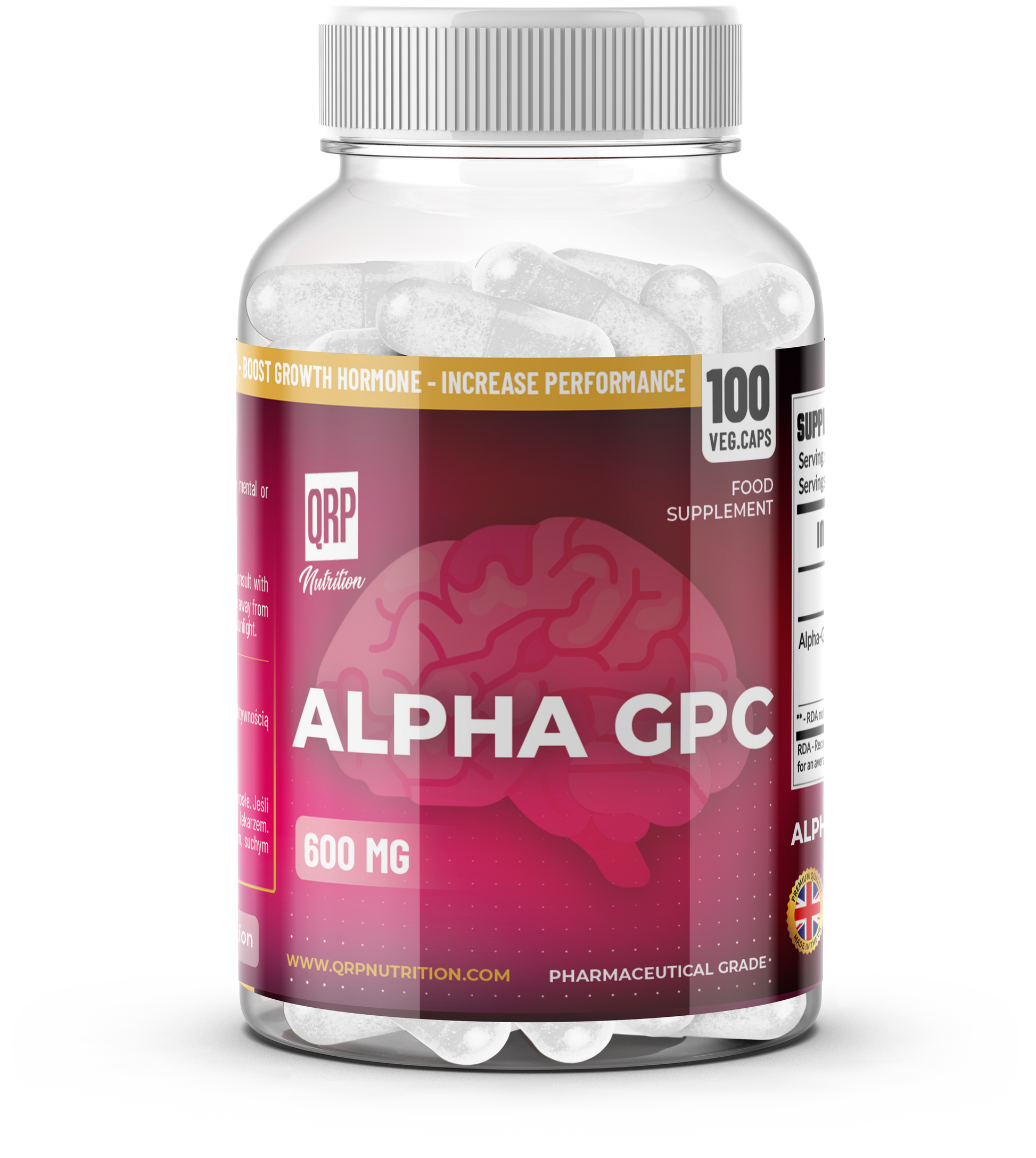QRP Nutrition ALPHA-GPC (100capsules) image 3