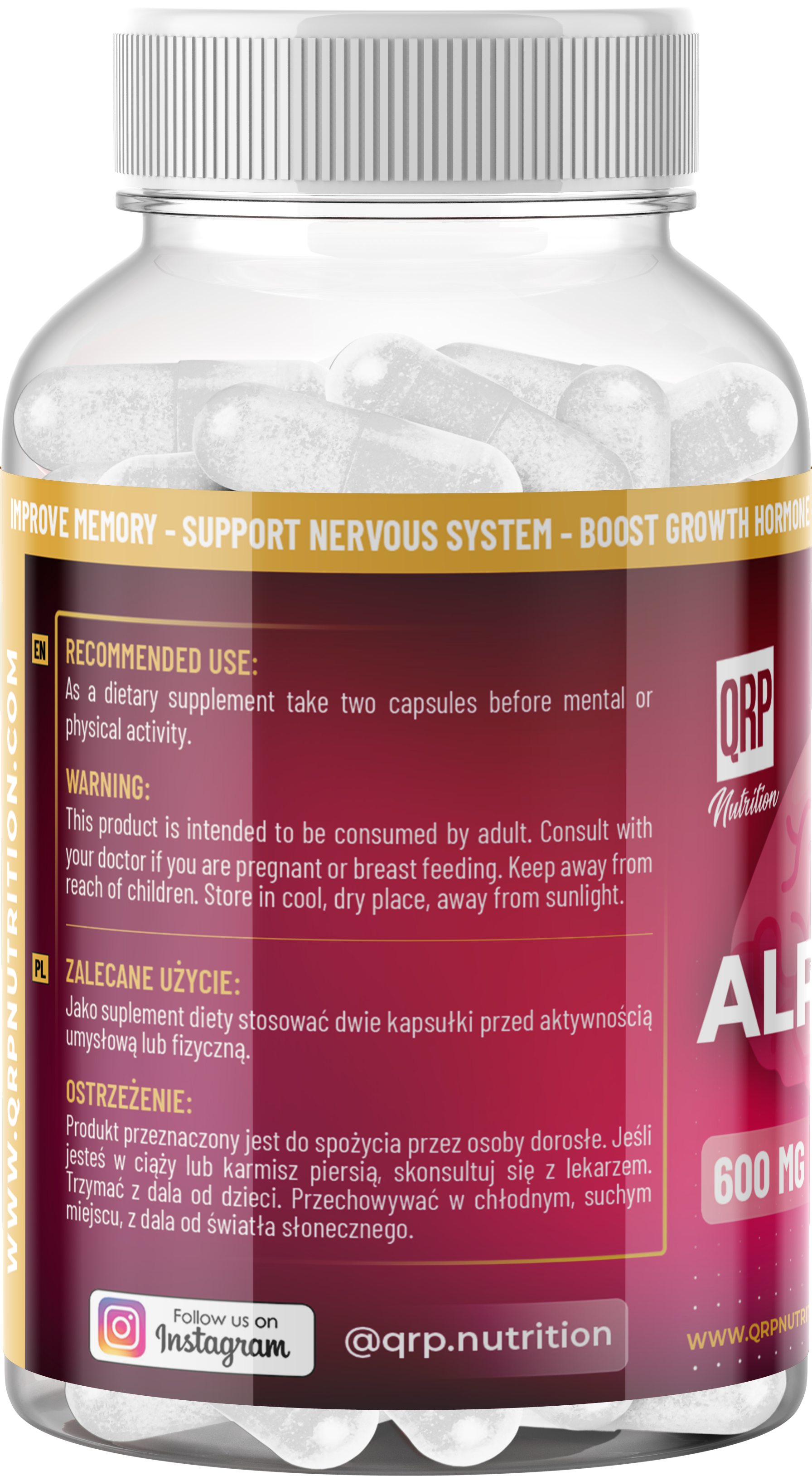 QRP Nutrition ALPHA-GPC (100capsules) image 4