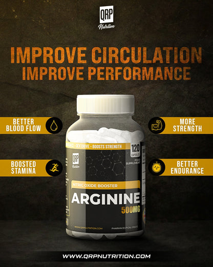 QRP Nutrition Arginine 500mg 120capsules