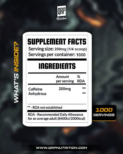 QRP Nutrition Caffeine 200g