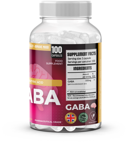 QRP Nutrition GABA 500mg 100 veg. capsules image 2