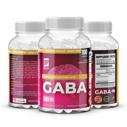 QRP Nutrition GABA 500mg 100 veg. capsules image 0