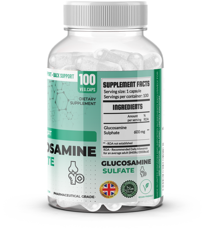 QRP Nutrition Glucosamine Sulphate 600mg 100capsules image 2