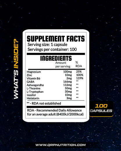 QRP Nutrition GOOD NIGHT Sleeping Pill (100capsules)