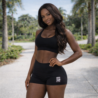 QRP Nutrition Bad Ass Girl Black shorts
