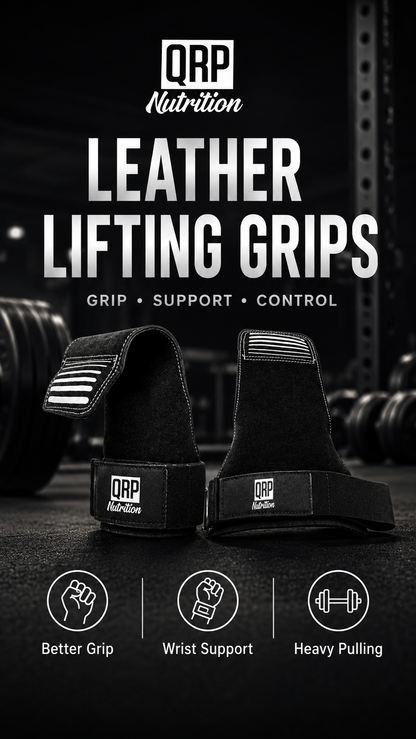 QRP Nutrition Material Gym Hooks/Grips with wristbands