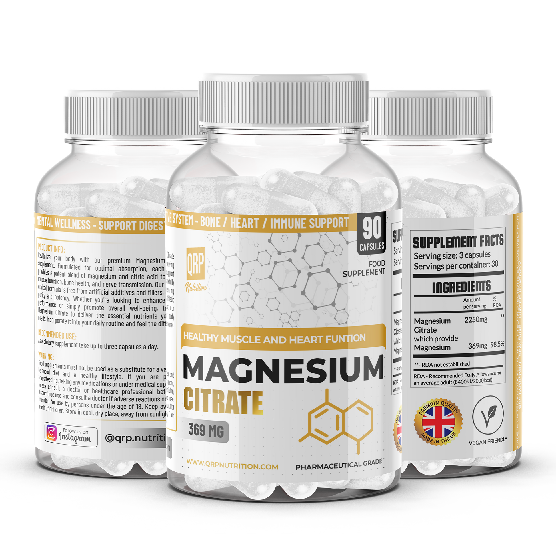 QRP Nutrition MAGNESIUM Citrate 369mg image 0