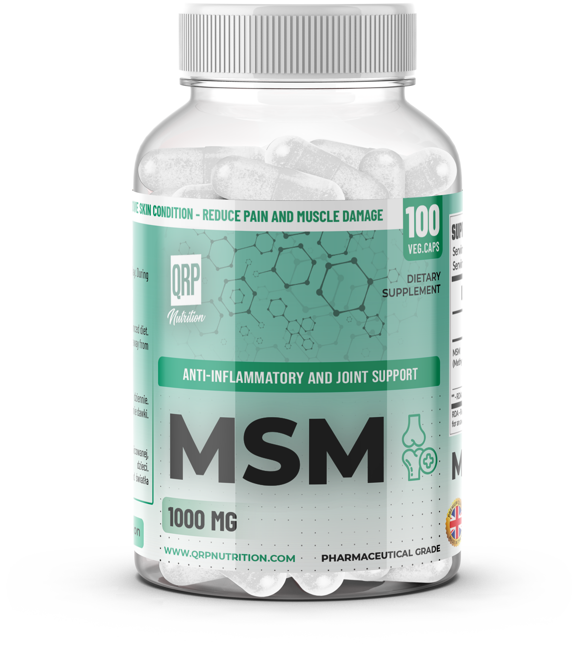 QRP Nutrition MSM 1000mg 100capsules image 4