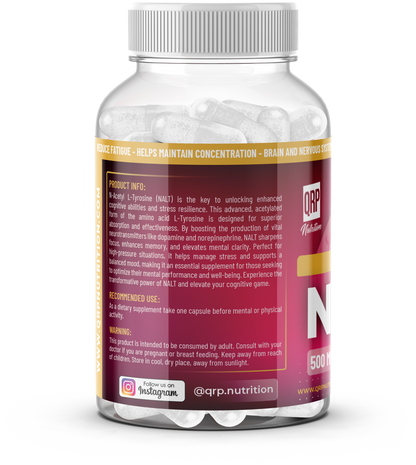 QRP Nutrition NALT (N-Acetyl L-Tyrosine) 500mg image 2