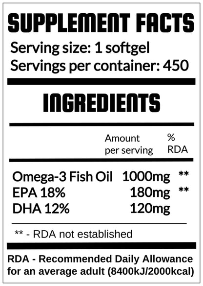 QRP Nutrition Omega-3 Fish Oil 1000mg image 3