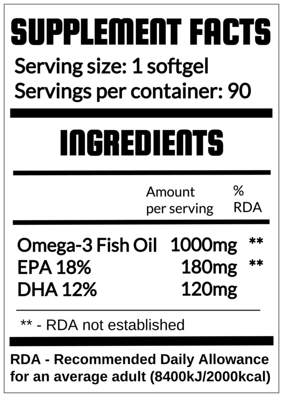 QRP Nutrition Omega-3 Fish Oil 1000mg image 2