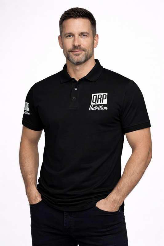 QRP Nutrition Black Polo for Men