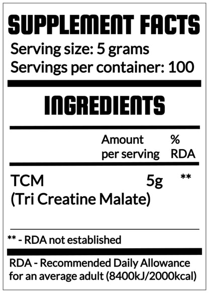 QRP Nutrition TCM (TriCreatineMalate) image 3