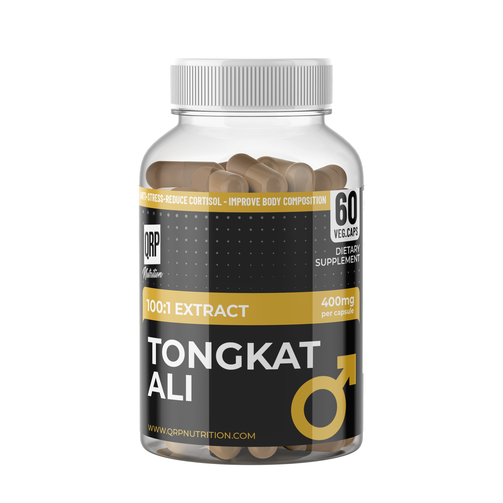 QRP Nutrition TONGKAT ALI (Longjack extract 100:1) 400mg 60 v.caps image 2