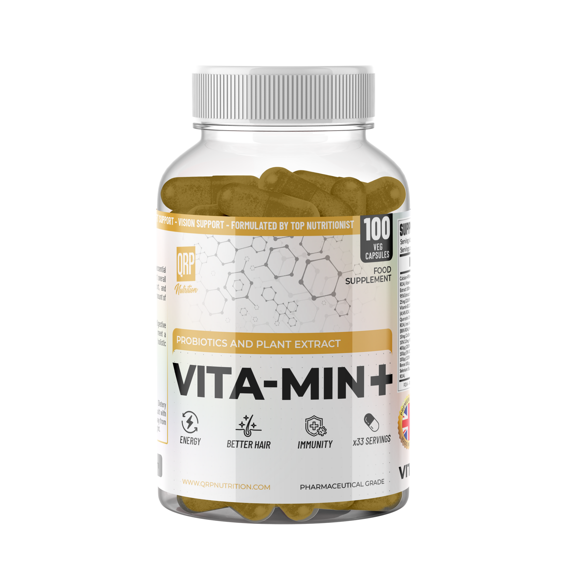 QRP Nutrition VITA-MIN+ (probiotics, antioxidants) image 0