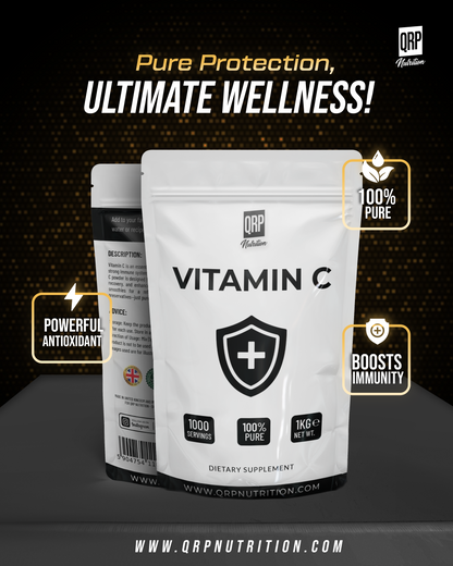promotional photo of qrp nutrition vitamin c 1kg unflavoured pouch