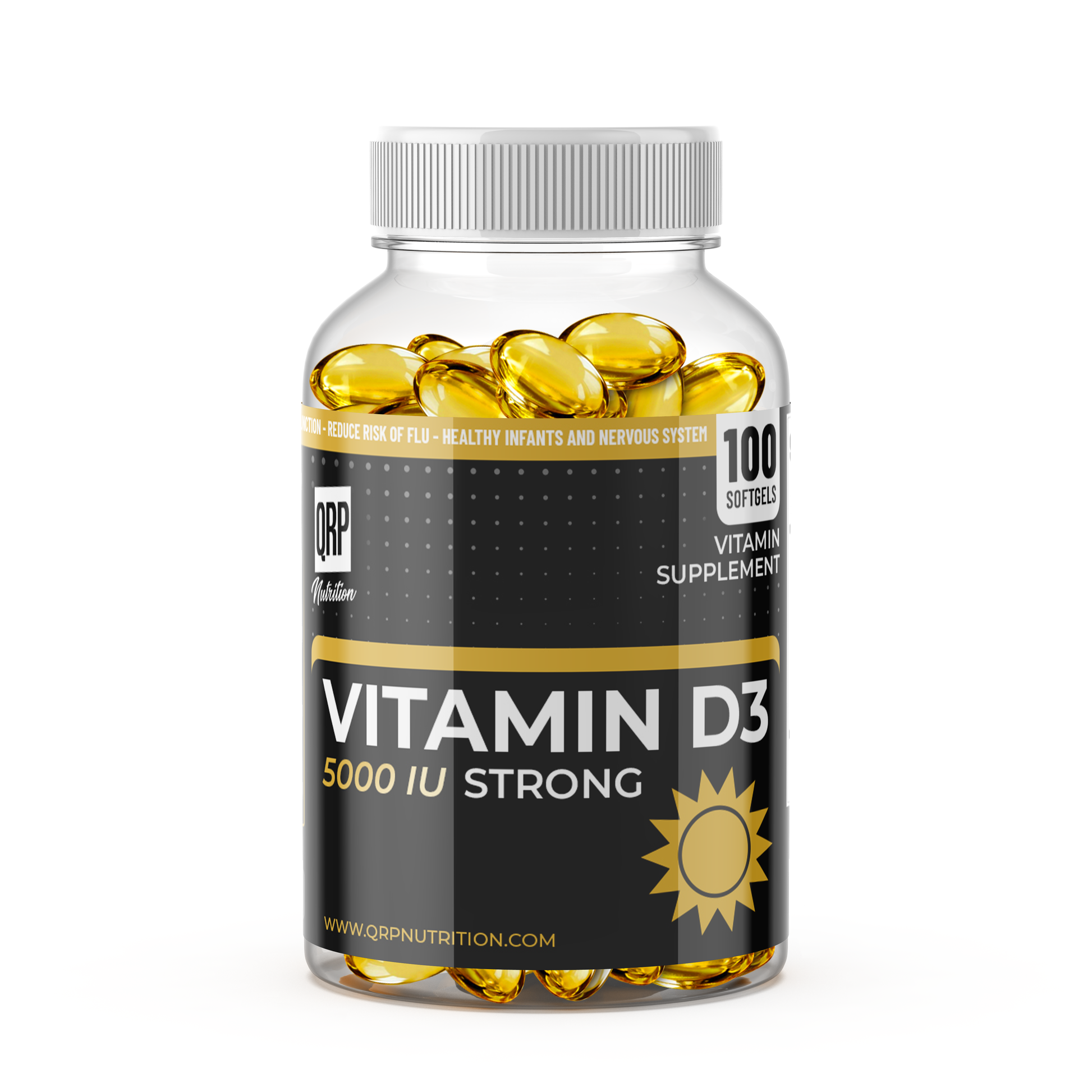QRP Nutrition VITAMIN D3 5000iu 100softgels image 0