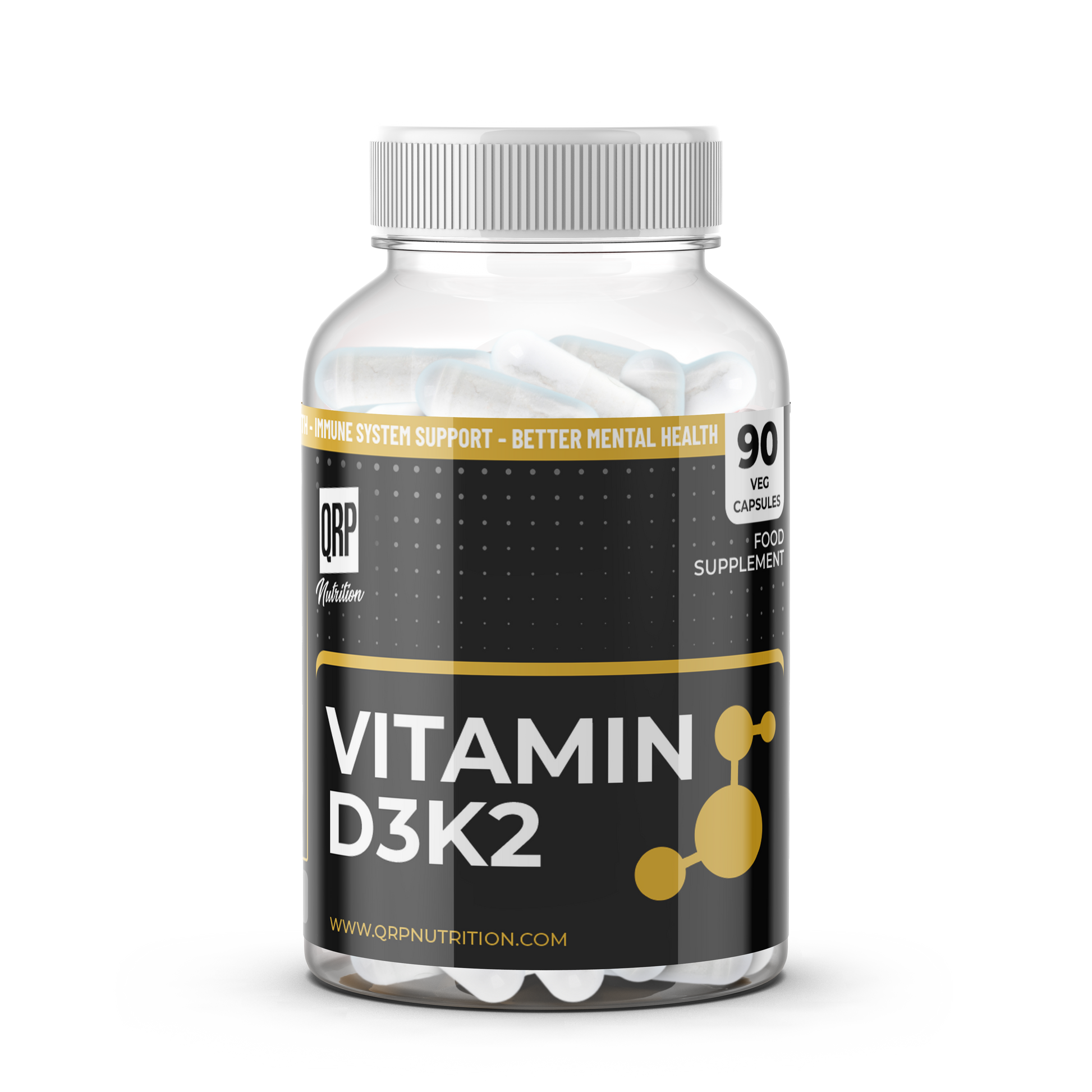 QRP Nutrition Vitamin D3K2 90veg.caps image 0