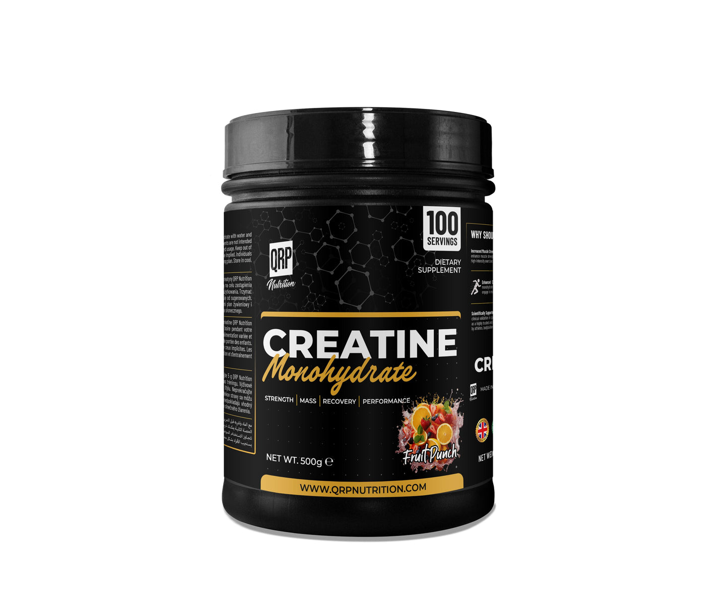 QRP Nutrition Creatine Monohydrate (250g / 500g)