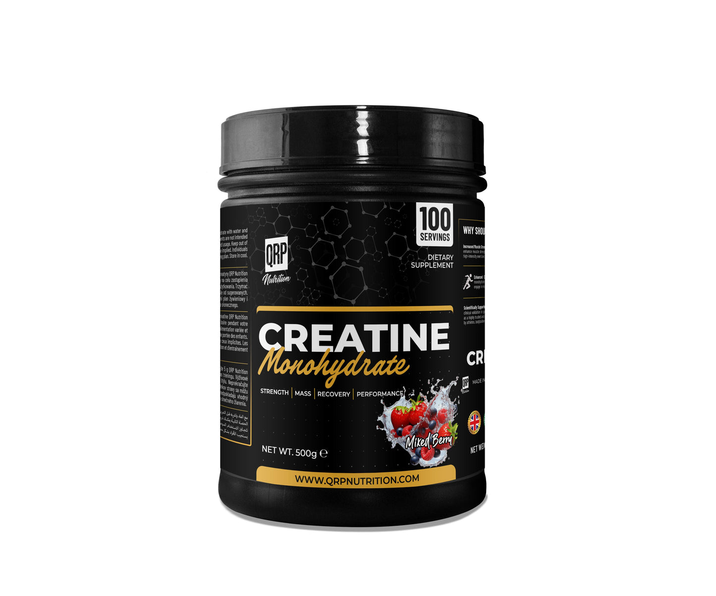 QRP Nutrition Creatine Monohydrate (250g / 500g)
