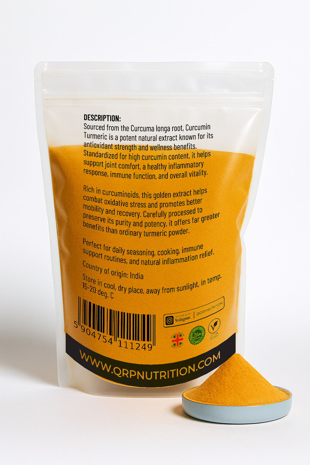 QRP Nutrition Curcumin Turmeric 1000g