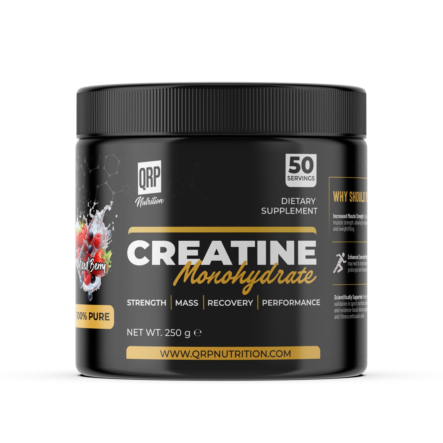 QRP Nutrition Creatine Monohydrate (250g / 500g)